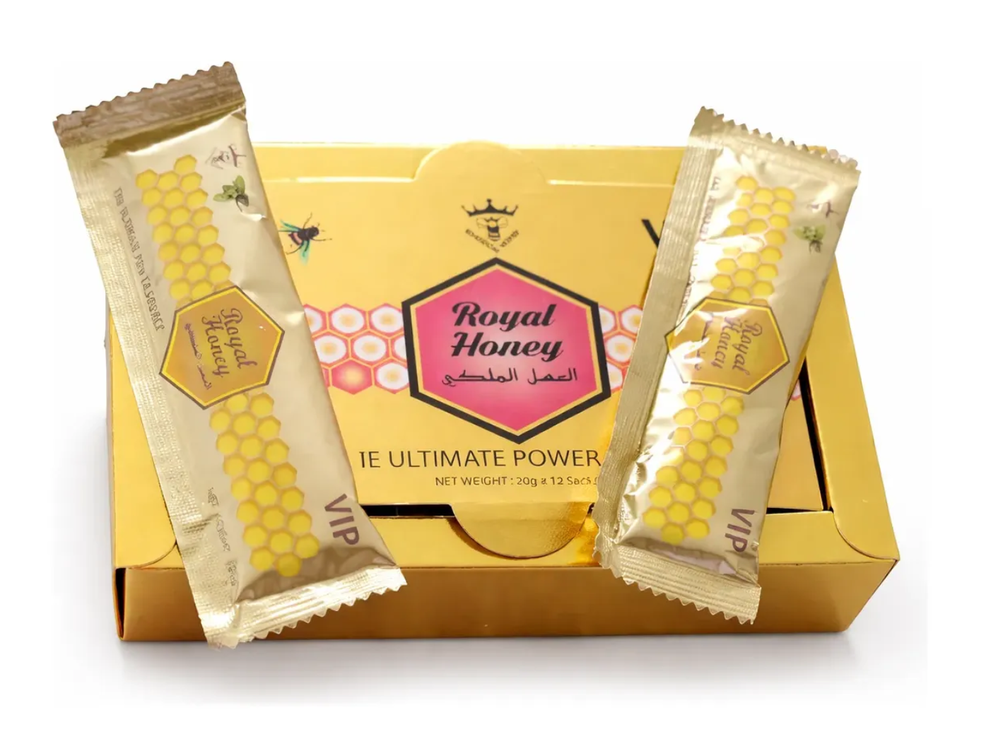 Royal Honey - 1 Sobre de 20 gramos,  El más vendido, Miel VIP dorada